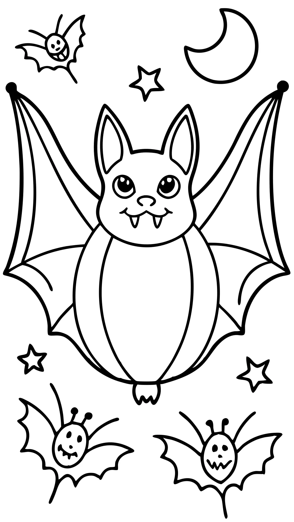 coloriage de chauve-souris Halloween